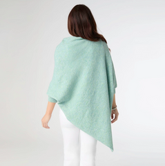 Dylan Sweater Poncho-Seafoam Heather