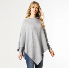 Dylan Sweater Poncho-Light Heather Grey