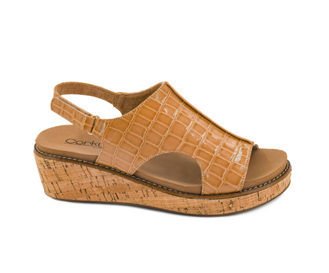 Volta ll- Caramel Patent Croco