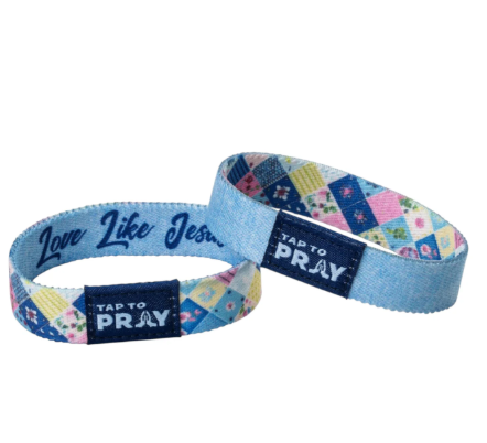 Tap To Pray® Wristband – Patchwork - Love Like Jesus