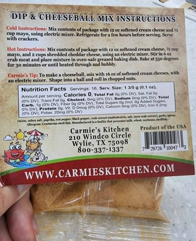 Coastal Crab Dip Mix