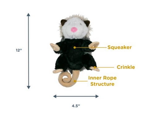 Possum Rope Body Dog Toy