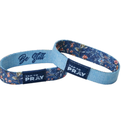 Tap To Pray Wristband-Wildflower-Be Still