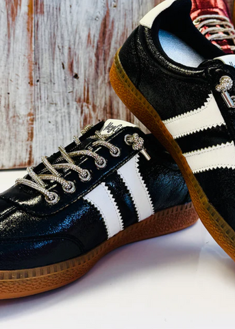 Corky’s Heads Up Black Metallic Sneaker