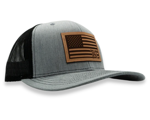 Tried and True Brand  Leather American Flag Hat