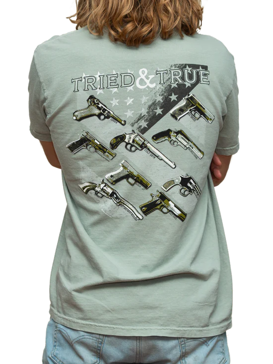 Tried and True Brand  Pistol Flag Shirt