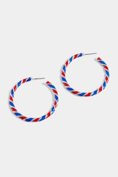 Whispers America Twist Hoop Earrings