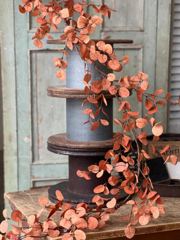 Penny Leaf Garland | 6' | Red |