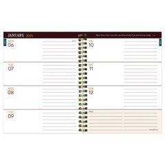 TF Publishing - Paper Goods - 2025 Aged Leather Medium Weekly Monthly Planner