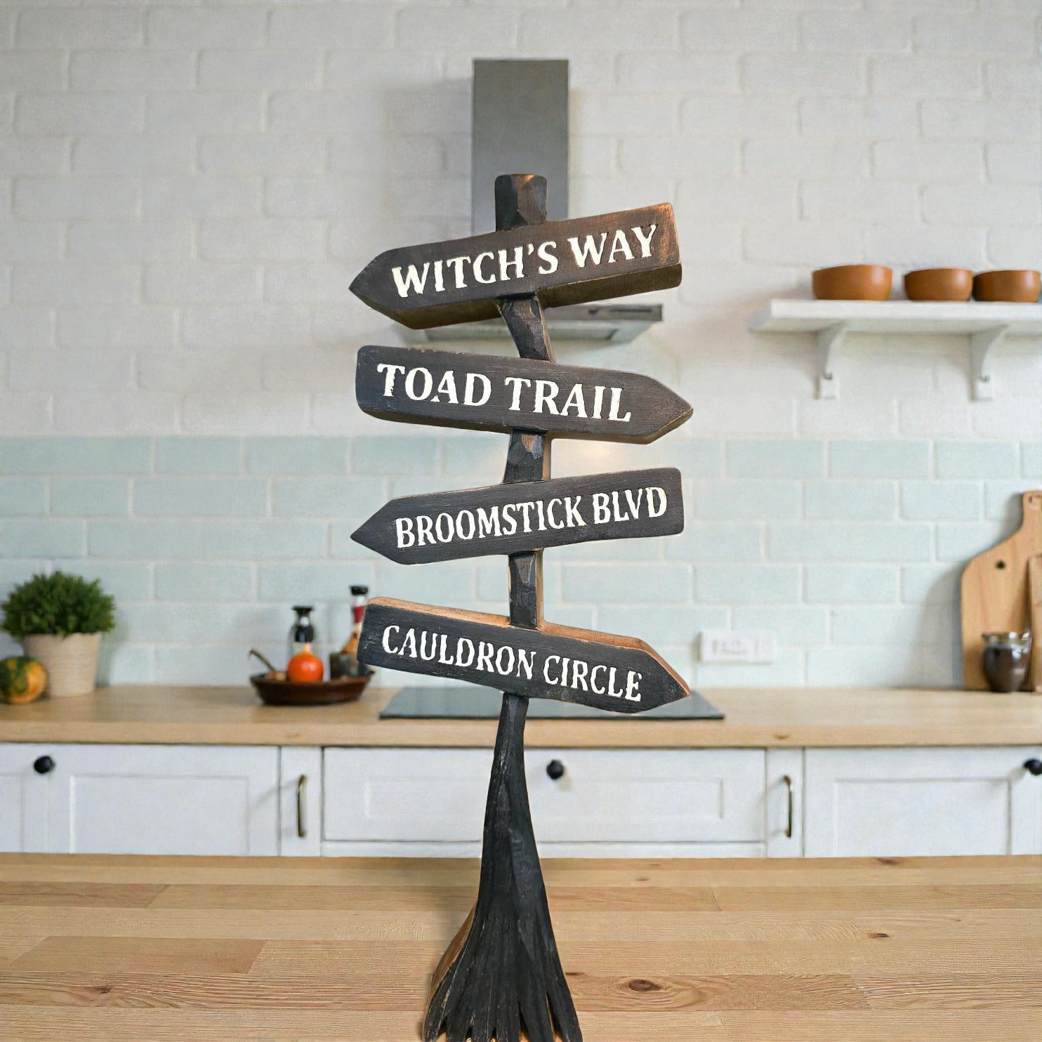 Broom Stick Sign 4x10.75in