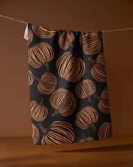 Geometry - Pumpkin Noir Tea Towel