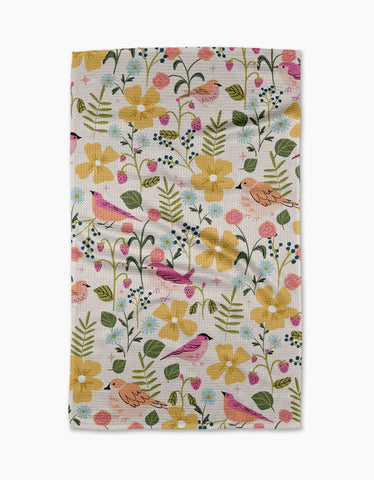 Geometry - Summer Songbirds Tea Towel