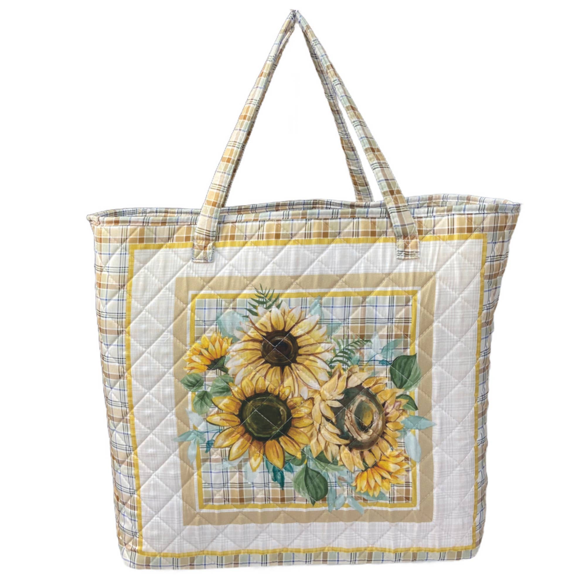 "Sunflower Bouquet" Designer Quilted Tote Bag