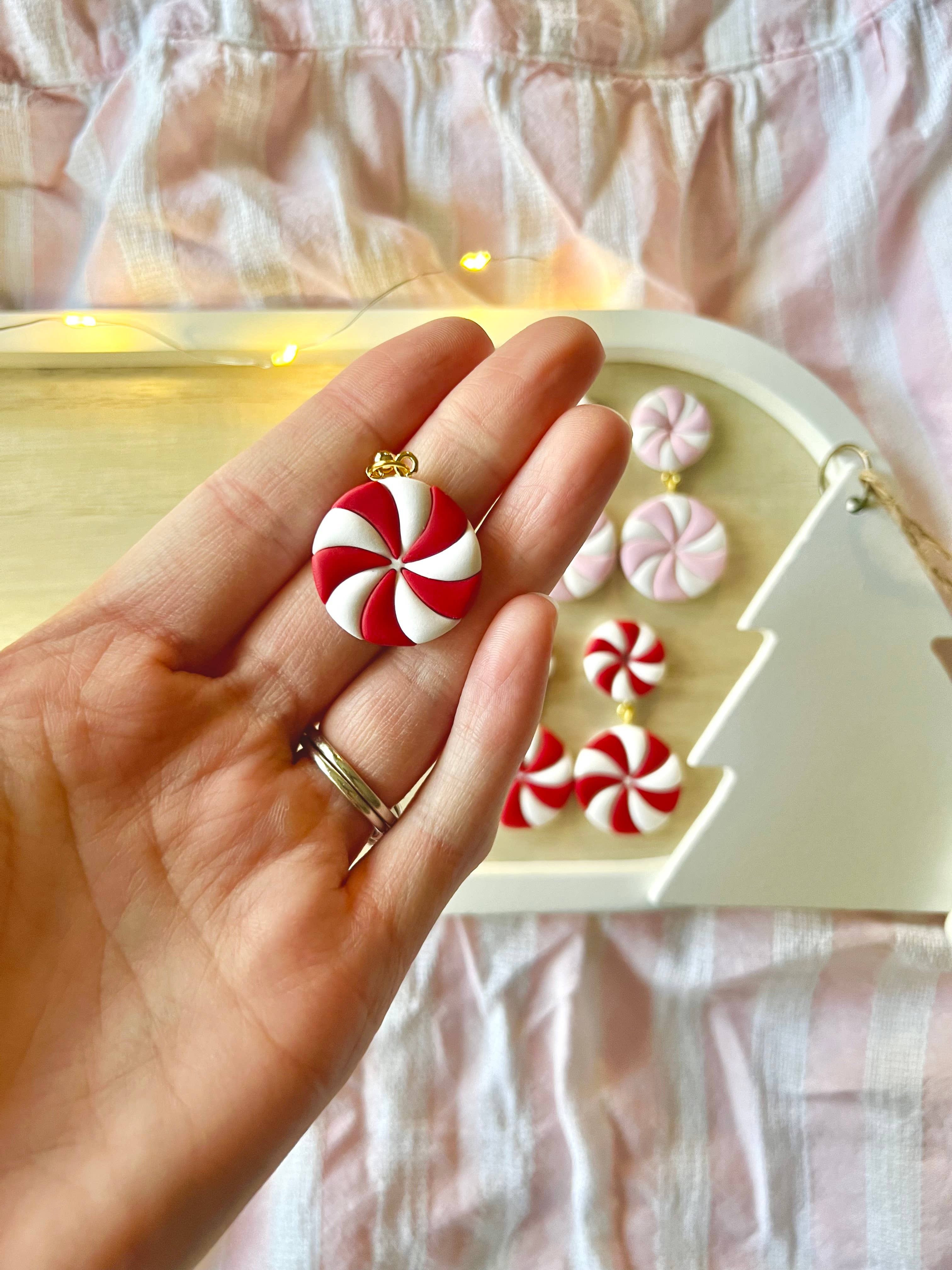 Peppermint Clay Earrings