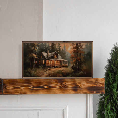 Kendrick Home - Cabin Among Pines Sunrise: 24 x 12 x 1.5