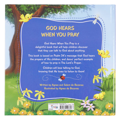 Christian Art Gifts - Kid Book God Hears When You Pray Hardcover