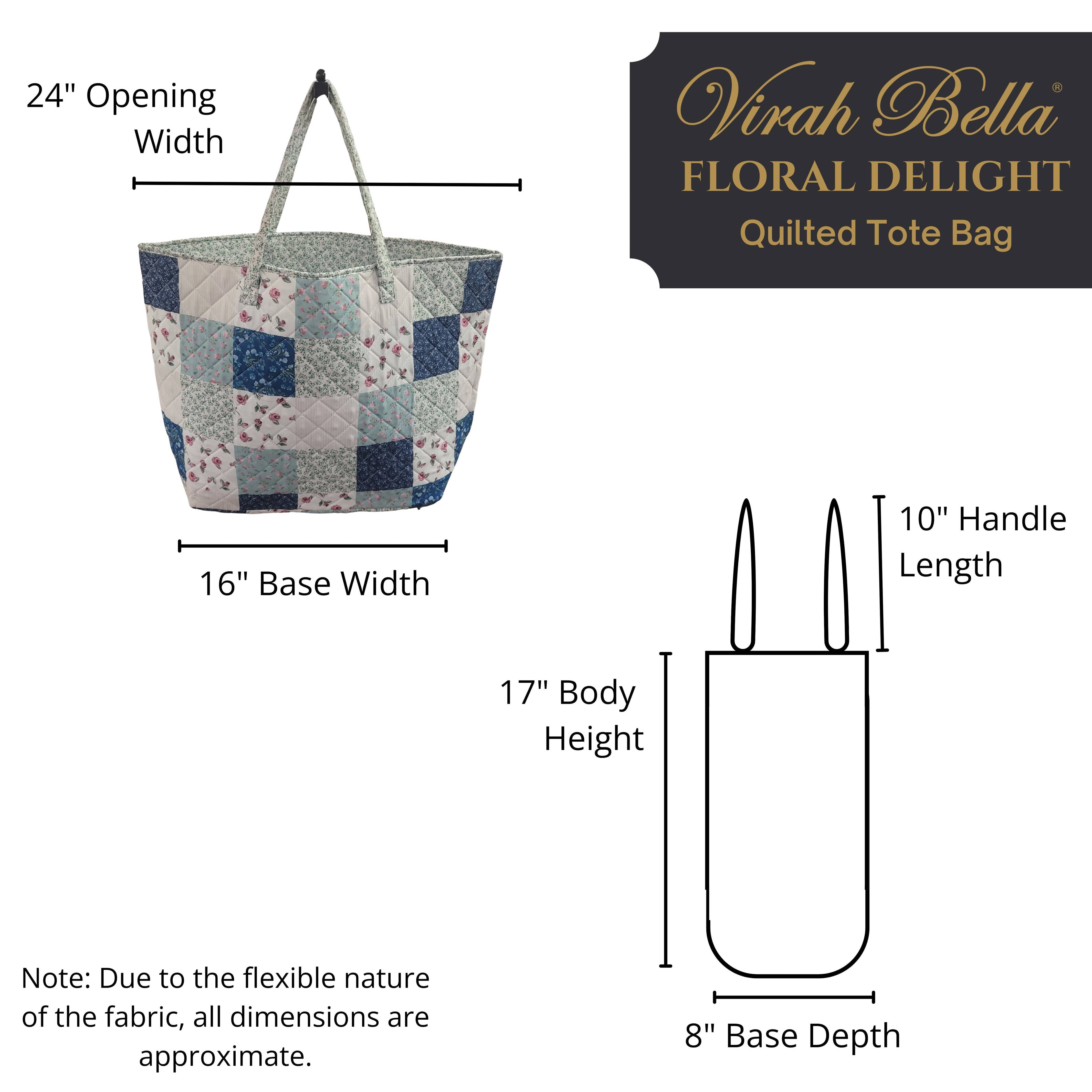 Floral Delight Quilted Tote Bag