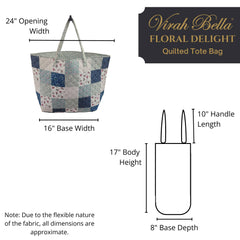 Floral Delight Quilted Tote Bag