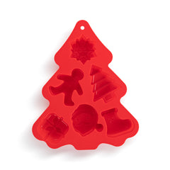 Red Tree Shaped Silicone Baking Mold