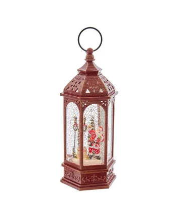Battery-Operated Santa Swirl Water Lantern