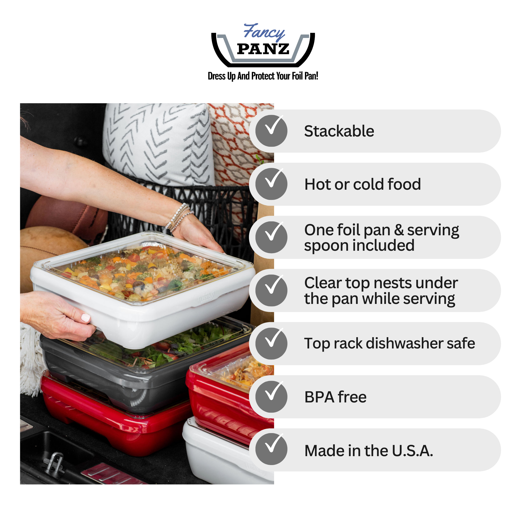 Fancy Panz - Premium Set - Pan Frame w/ Lid & Gel Pack - Charcoal