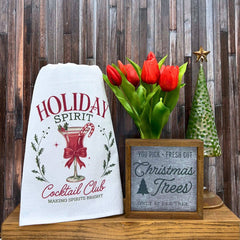 Driftless Studios - Holiday Spirit Cocktail Club Christmas Tea Towels
