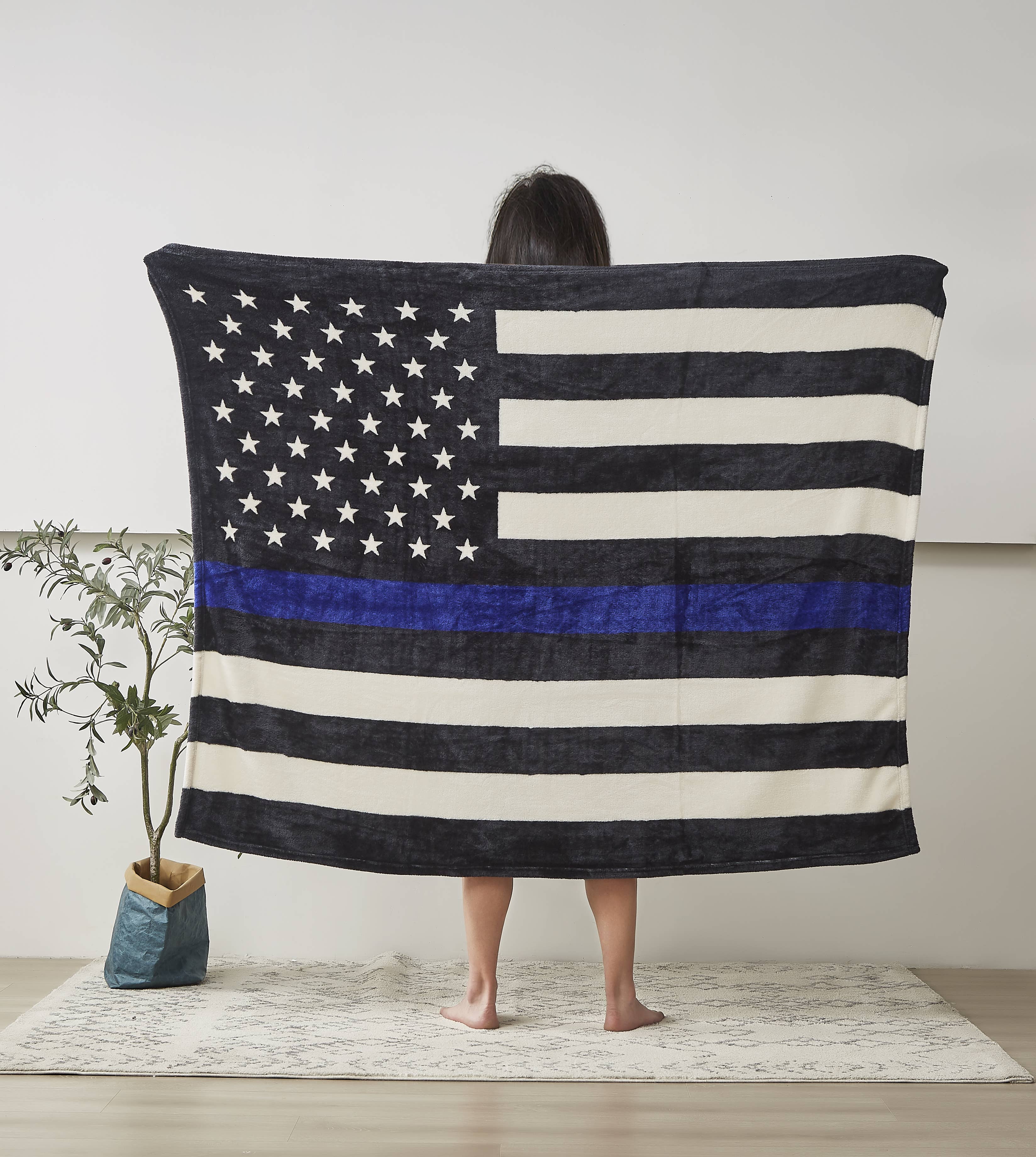 "Police Department Flag"  Blanket