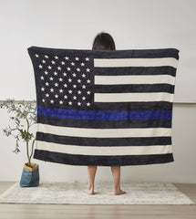 "Police Department Flag"  Blanket
