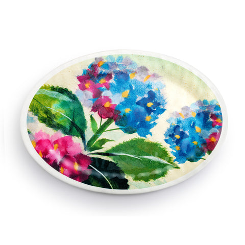 Hydrangea Ajisai Large Melamine Oval Platter