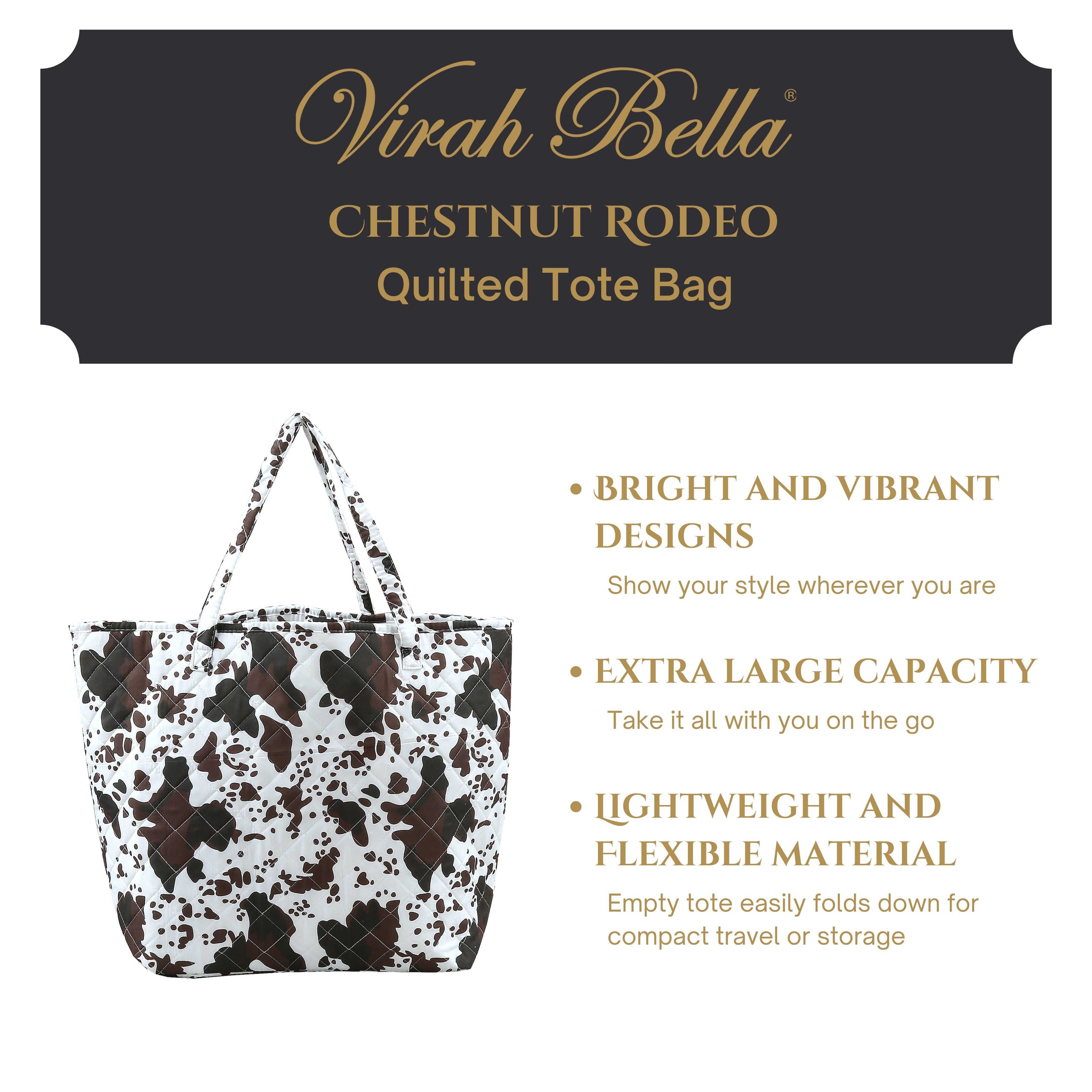 "Chestnut Rodeo"  Quilted Tote Bag