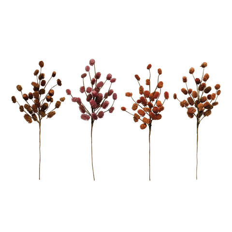 16-3/4"H Dried Natural Thistle Pick, 4 Colors