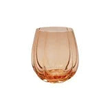 22 oz. Stemless Pumpkin Shaped Wine Glass, Orange Color