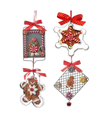Gingerbread On Tray With Cookie Cutter Ornaments