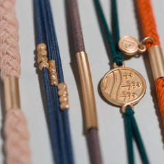 "Discover" Gold Pine Tree Charm Hair Tie Bracelets: Medium