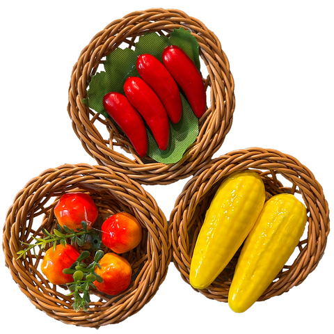 Country Vegetable Basket Fridge Magnet Novelty