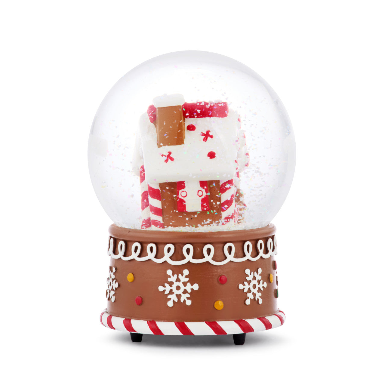 Snowflake Gingerbread Musical Snow Globe