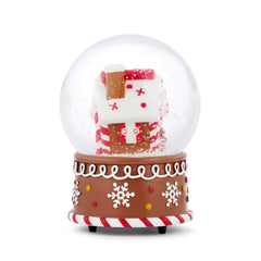 Snowflake Gingerbread Musical Snow Globe