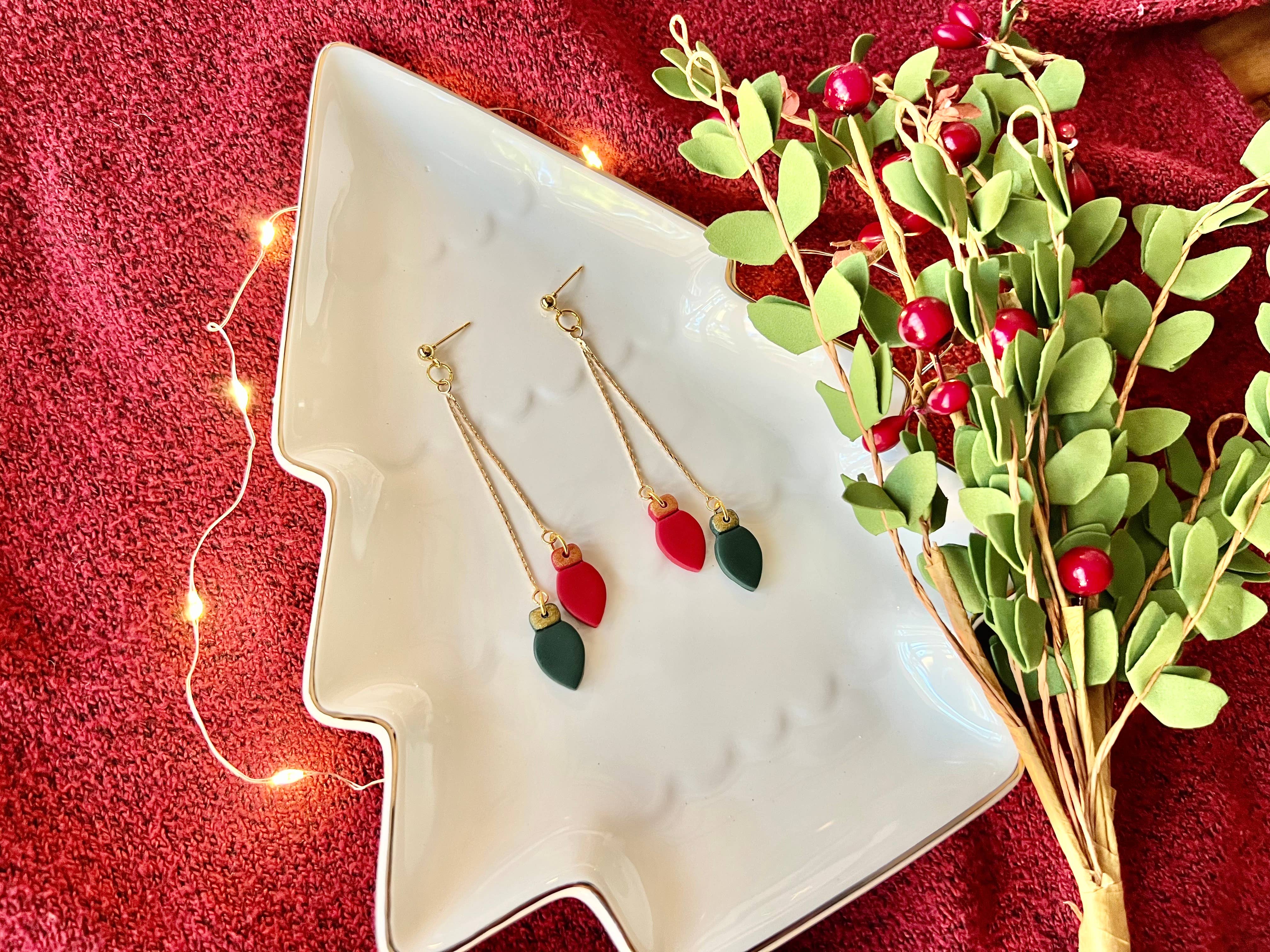 Christmas Light Earrings