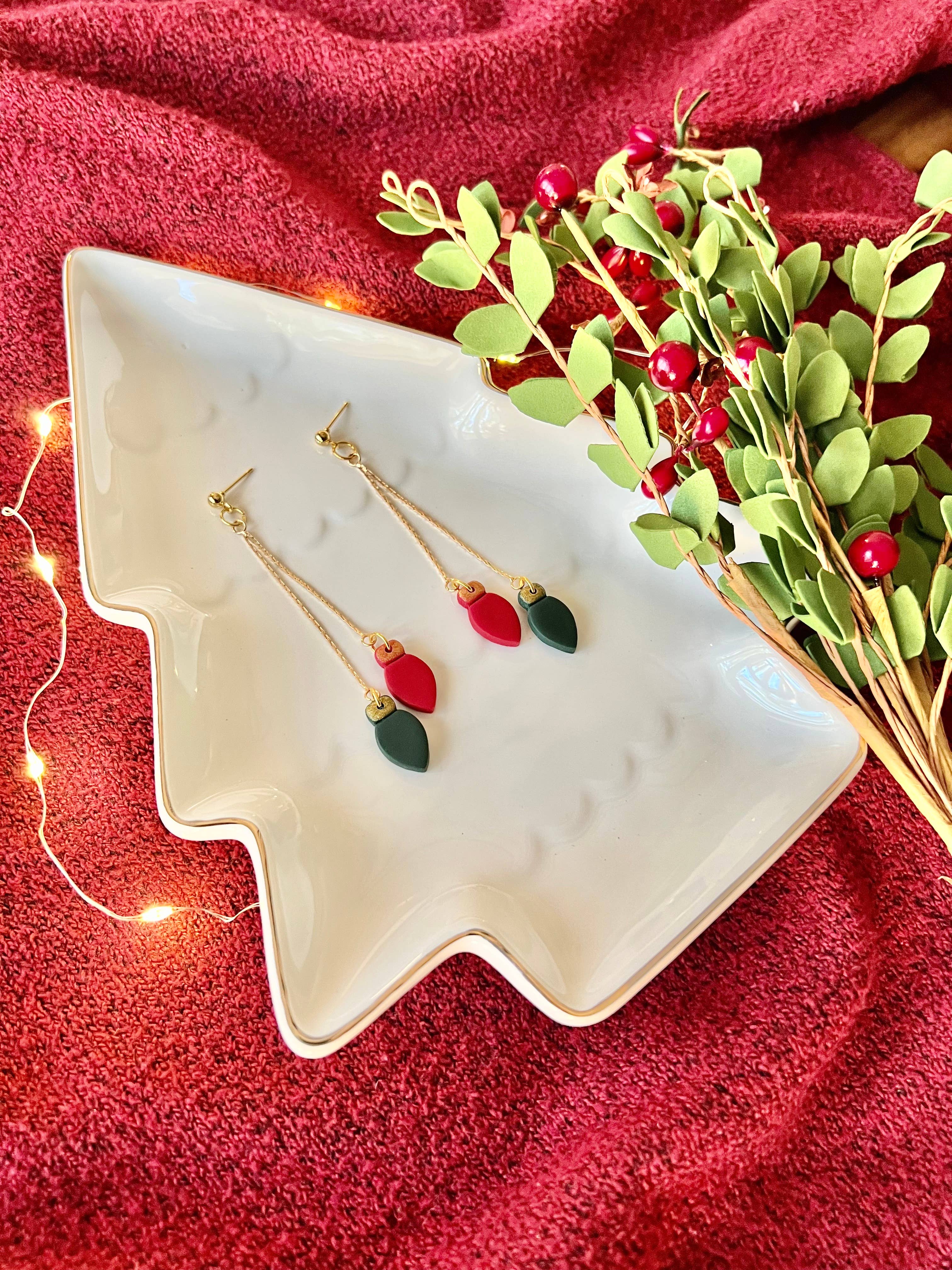 Christmas Light Earrings