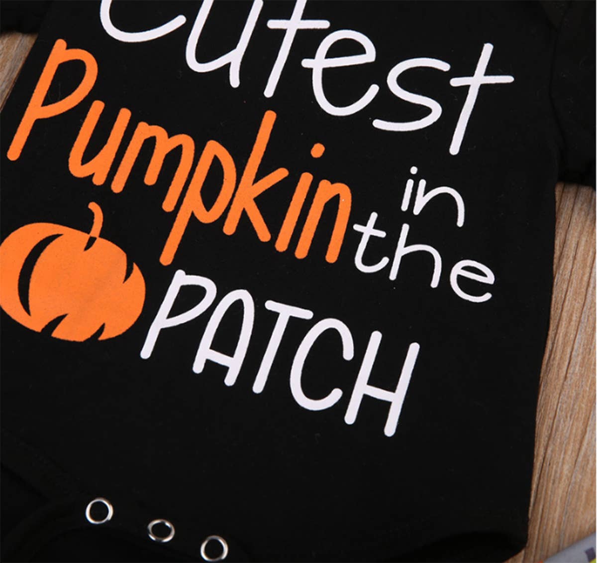 Black Cutest Pumpkin Halloween 3-Piece Baby Outfit Set