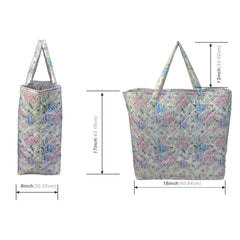 "Royal Hydrangea" Designer Quilted Tote Bag