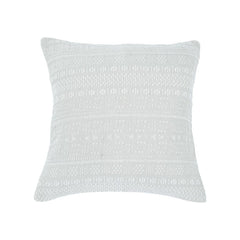 20" Woven Cotton Embroidered Pillow, Polyester Fill