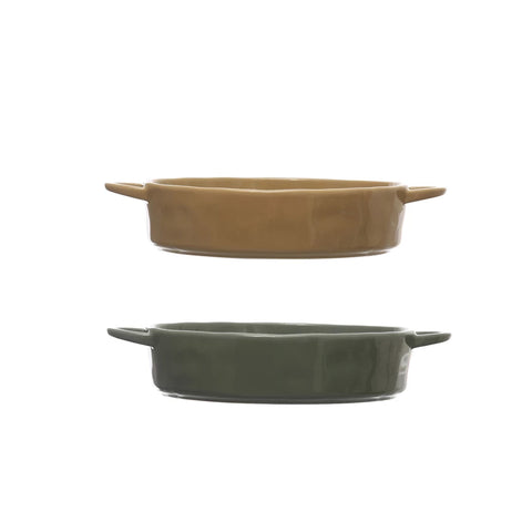 2 Quart Stoneware Serving Bowl/Baker w/ Handles