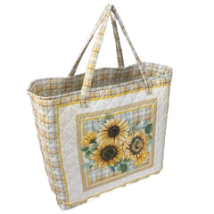 "Sunflower Bouquet" Designer Quilted Tote Bag