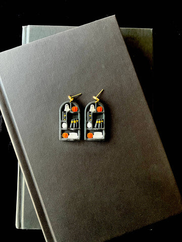 Spooky Bookshelf Earrings