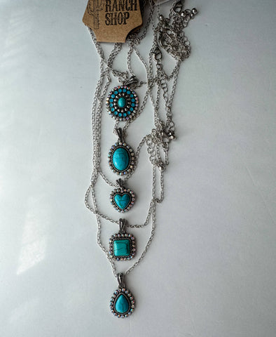 Western Semi Stone Rhinestone Necklace: HEART