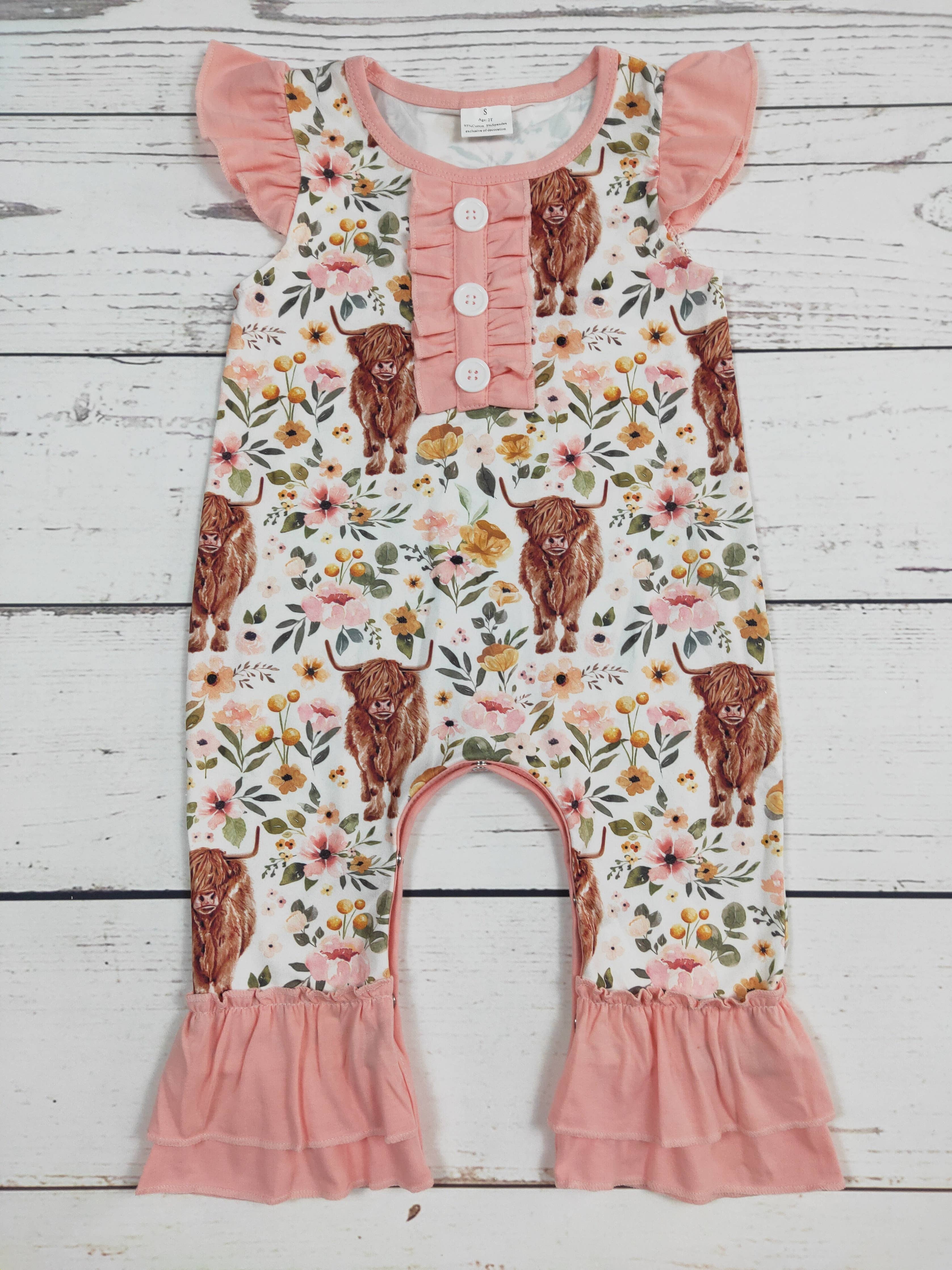 Flower Cows Romper