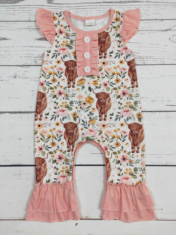 Flower Cows Romper