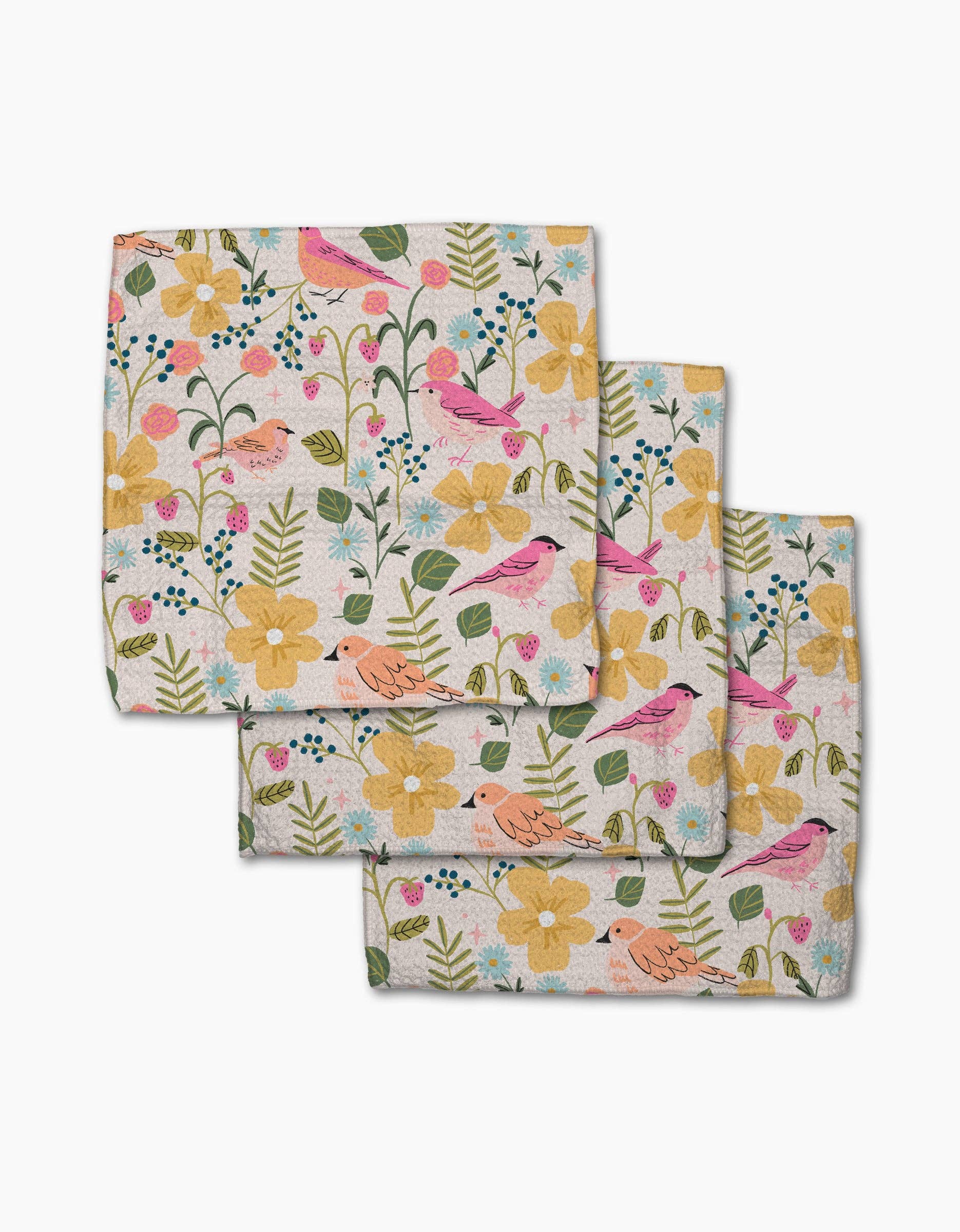 Geometry - Summer Songbirds Dishcloth Set