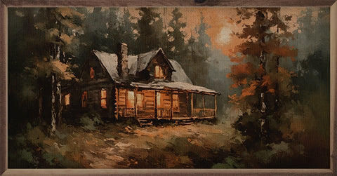 Kendrick Home - Cabin Among Pines Sunrise: 24 x 12 x 1.5